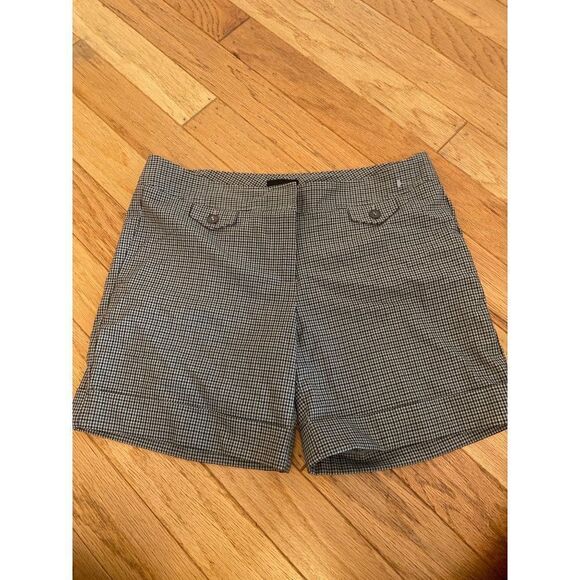 The Limited, Women's Drew Fit checkered black/white cuffed shorts size 10 - Picture 1 of 7